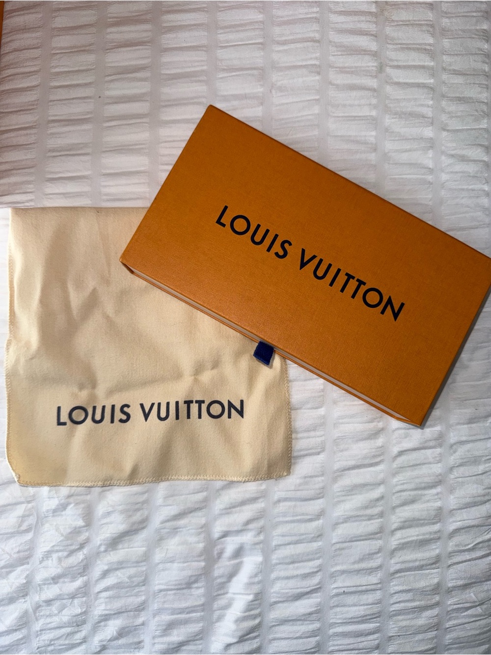 Louis Vuitton Wallet Box Orange Box with Cream Dust Bag !